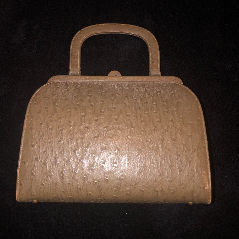Manon Ostrich Women’s Handbag in Tan